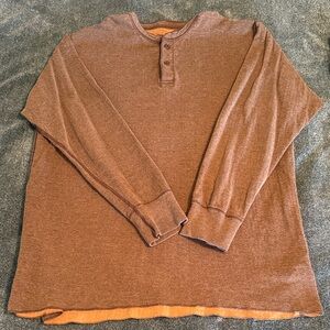 L.L. Bean Long Sleeve Henley in Brown Men’s XXL Tall